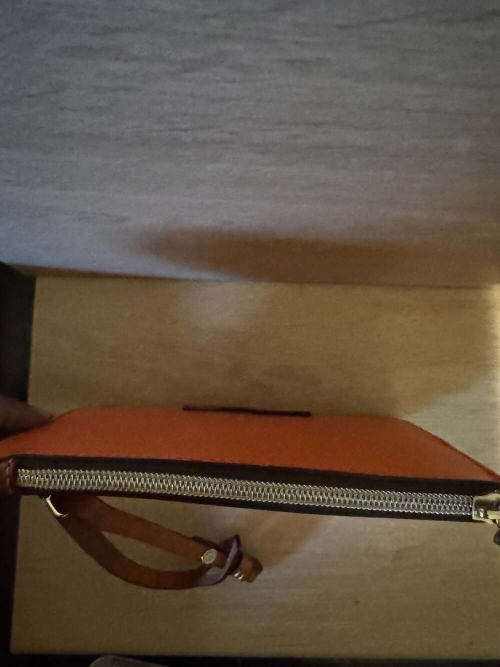 Dooney & Bourke Saffiano Leather Slim Zip Wristlet in Coral - Picture 4 of 5